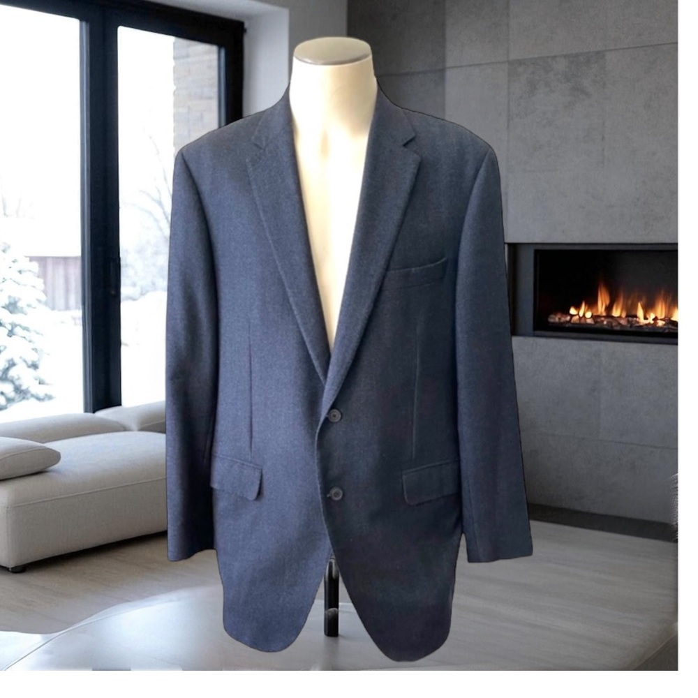 SAMUELSOHN MITCHELLS WESTPORT BLUE 2-Button Double Vent Blazer Jacket